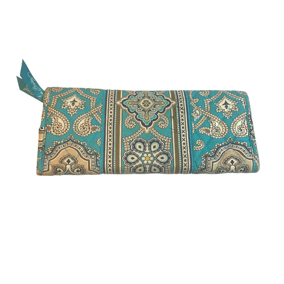 Vera Bradley Totally Turquoise Sleek Wallet - Picture 2 of 16